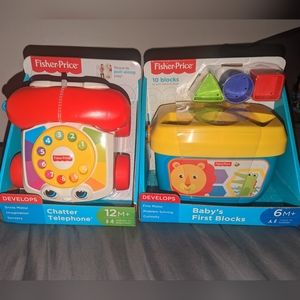 Fisher Price Chatter Telephone and Baby's First Blocks